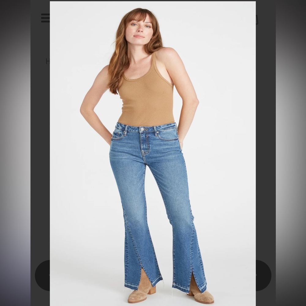 Vigoss Ace Flare Classic Blue Flare Jeans Mid Rise Size 27 New with tags